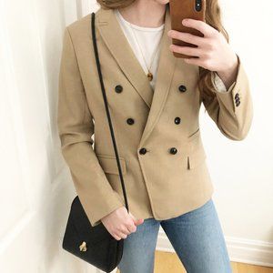 Oversized Boyfriend Double Breasted Blazer Jacket